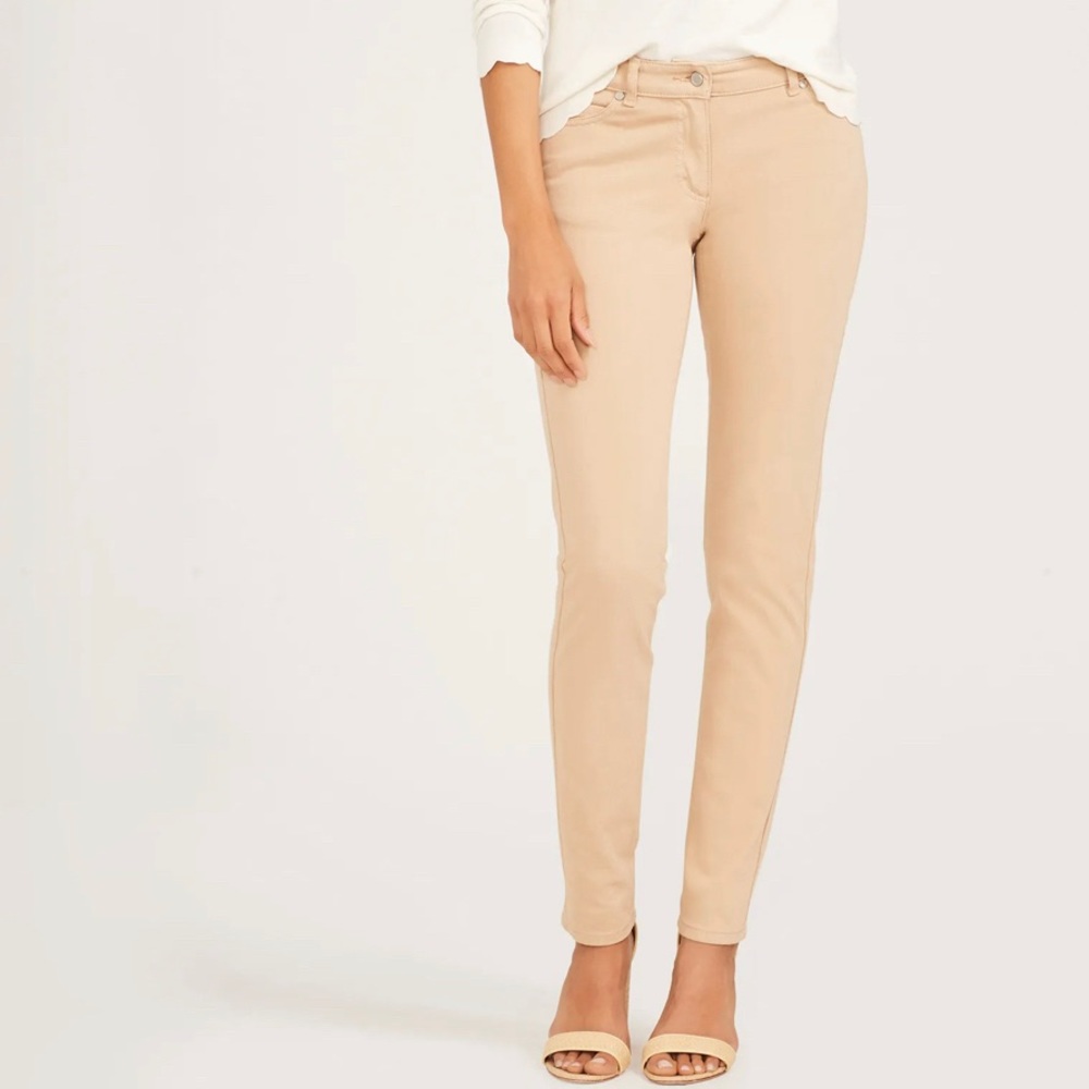 J. McLaughlin Khaki Lexi Skinny Straight Jeans